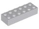 Lego Castle Stenen 4x 2x6 Steen Light Bluish Gray 2456 (NIEU, Lego, Nieuw, Ophalen of Verzenden, Losse stenen
