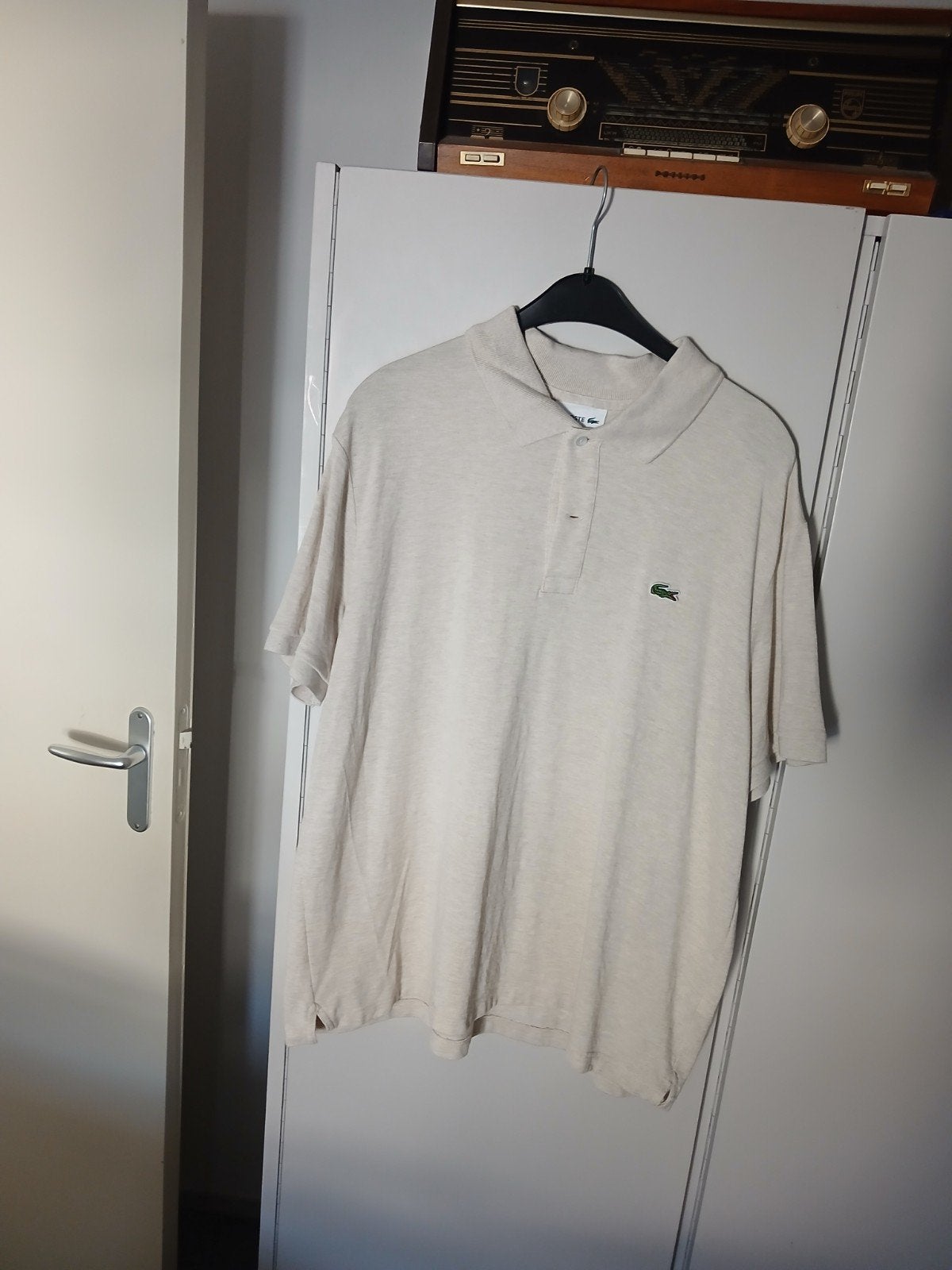 Lacoste Slim Fit Polo - Beige - Maat 3XL, Ophalen, Overige maten, Gedragen, Lacoste