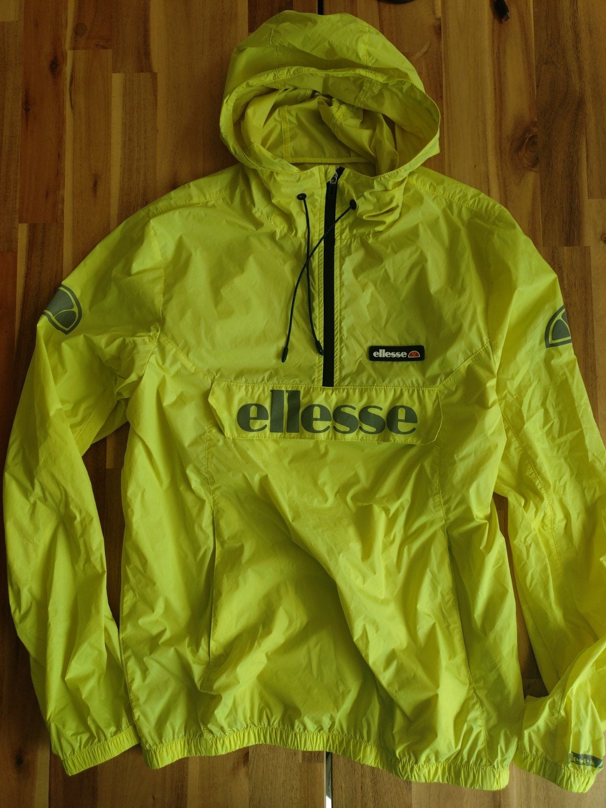 Ellesse Anorak Jas - Neon Geel - Maat M, Kleding | Heren, Jassen | Zomer, Maat 48/50 (M), Geel, Gedragen, Ellesse