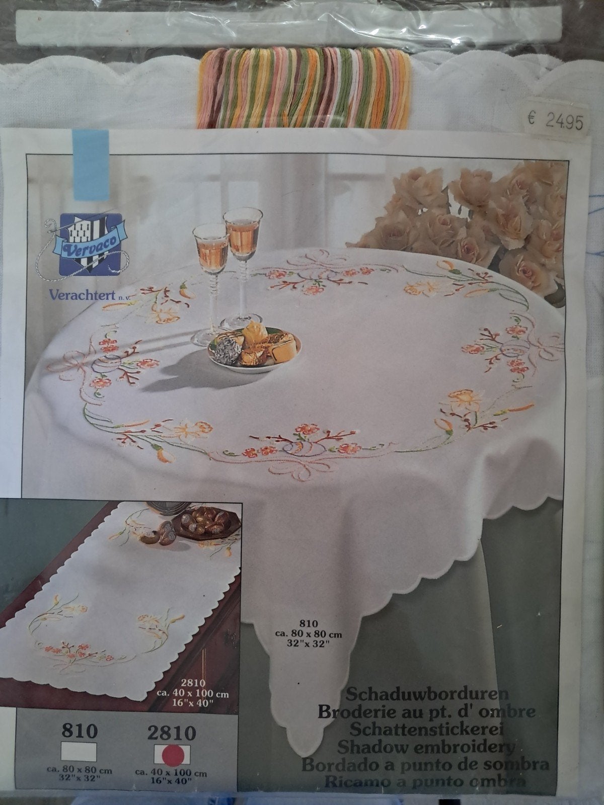 VERVACO Schaduwborduren Tafelkleed Borduurpakket, Hobby en Vrije tijd, Ophalen of Verzenden, Nieuw, Handborduren, Borduurpakket