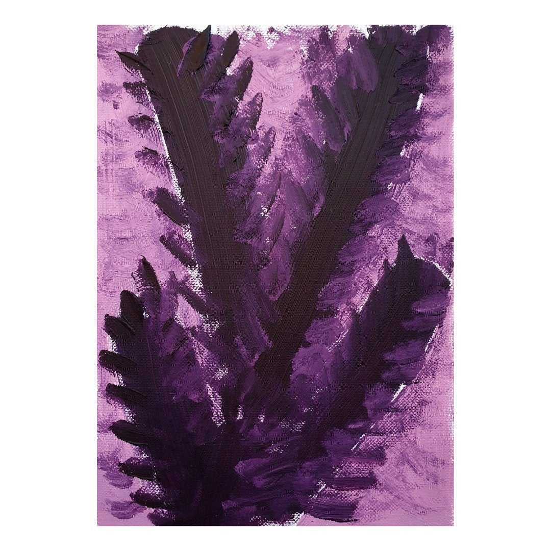 Waaierpalm - Botanisch schilderij op papier, Ophalen of Verzenden