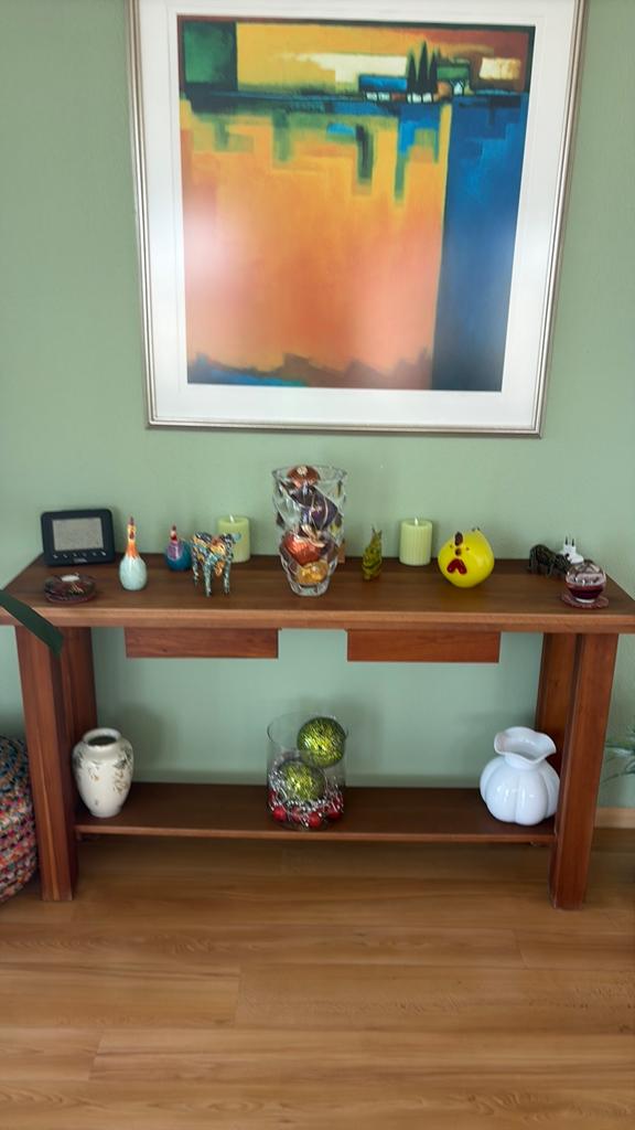 Stijlvolle houten sidetable (kersen) met lades en plank, Huis en Inrichting, Ophalen, Gebruikt, 100 tot 150 cm, Tot twee personen