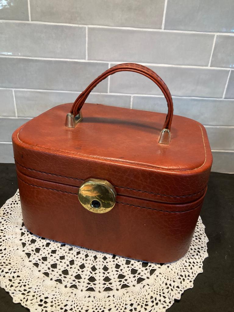 Vintage beautycase (220526s), Ophalen of Verzenden, Gebruikt, Bruin