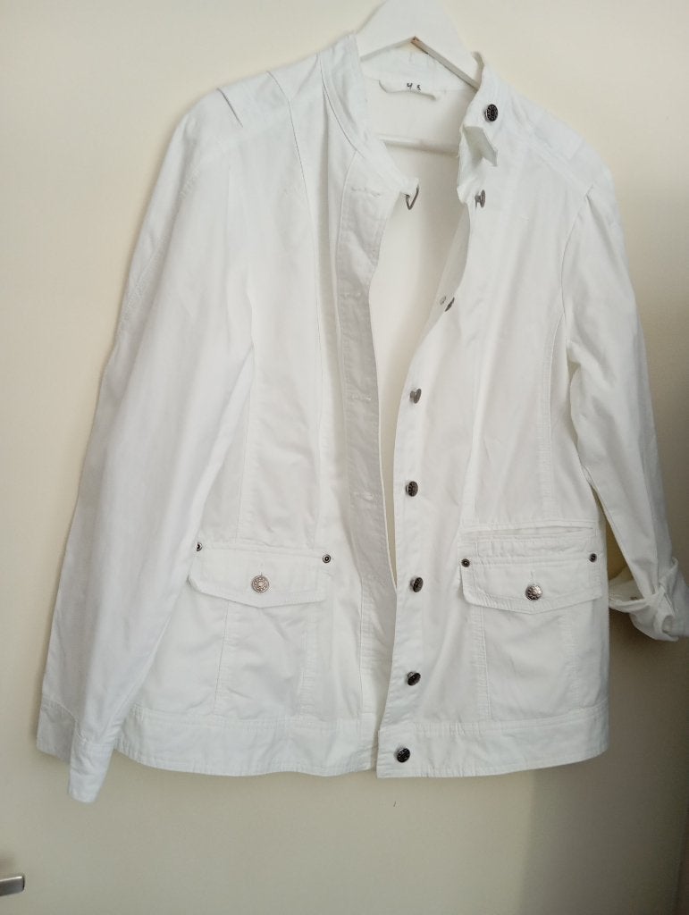 Dames zomerjas, Kleding | Dames, Verzenden, Zo goed als nieuw, Maat 46/48 (XL) of groter, Wit