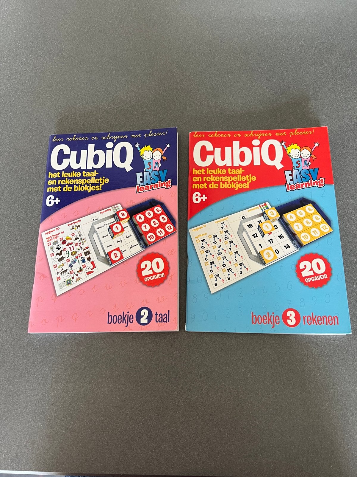 CubiQ Easy Learning: Taal en Rekenen (2 boekjes), Ophalen of Verzenden, Zo goed als nieuw, Taal en Lezen