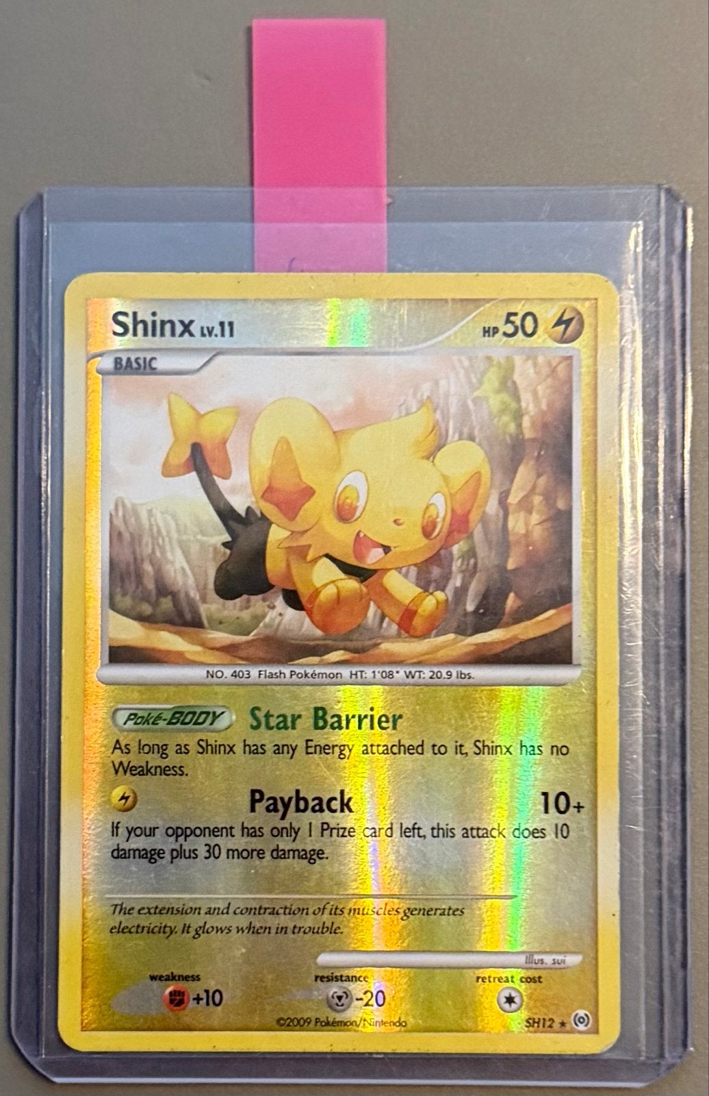 Shinx LV.11 Pokémon Kaart (SH12), Ophalen, Zo goed als nieuw, Losse kaart, Foil