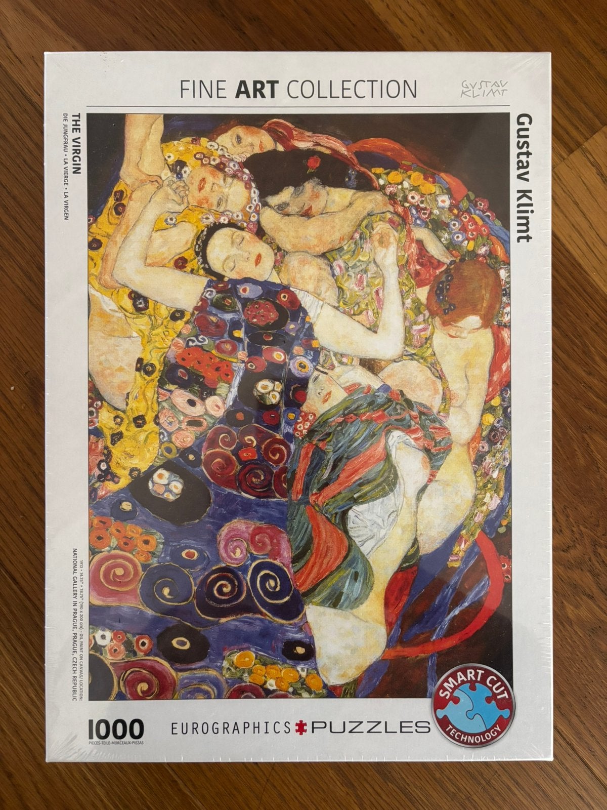 Puzzel 1000x Fine Art Collection - Gustav Klimt - The Virgin, Ophalen of Verzenden, 500 t/m 1500 stukjes, Nieuw