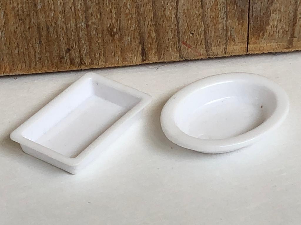 2 schalen voor vintage Barbie keuken, Ophalen of Verzenden, Zo goed als nieuw