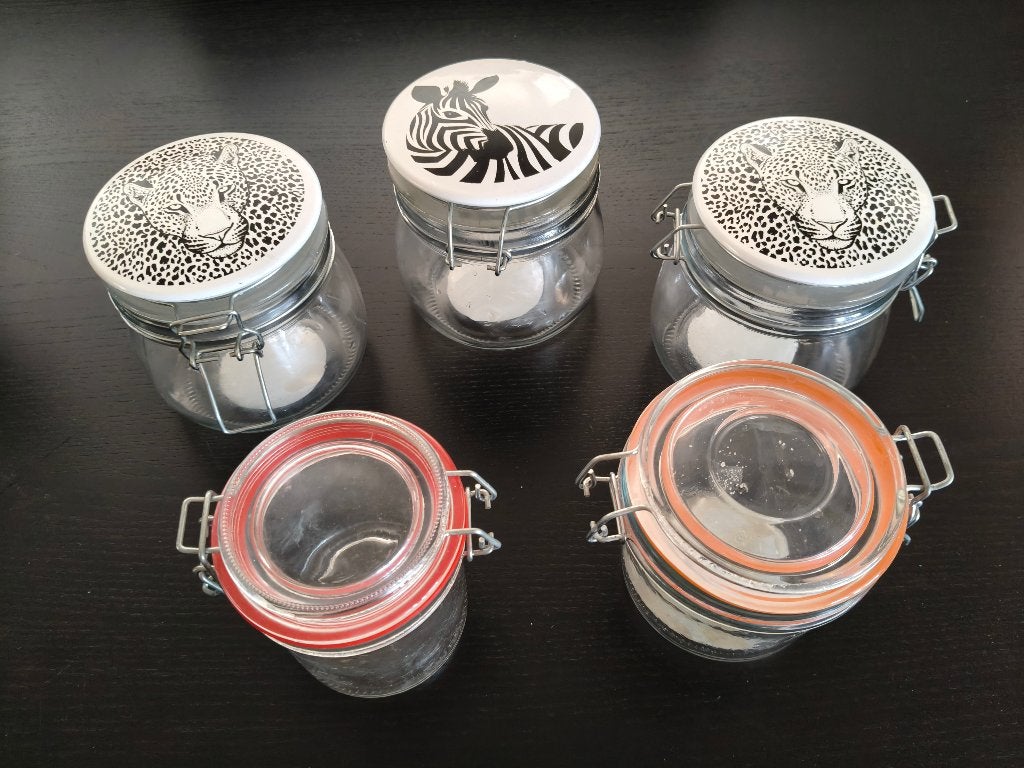 5 weckpotjes (zgan), Huis en Inrichting, Ophalen of Verzenden, Zo goed als nieuw