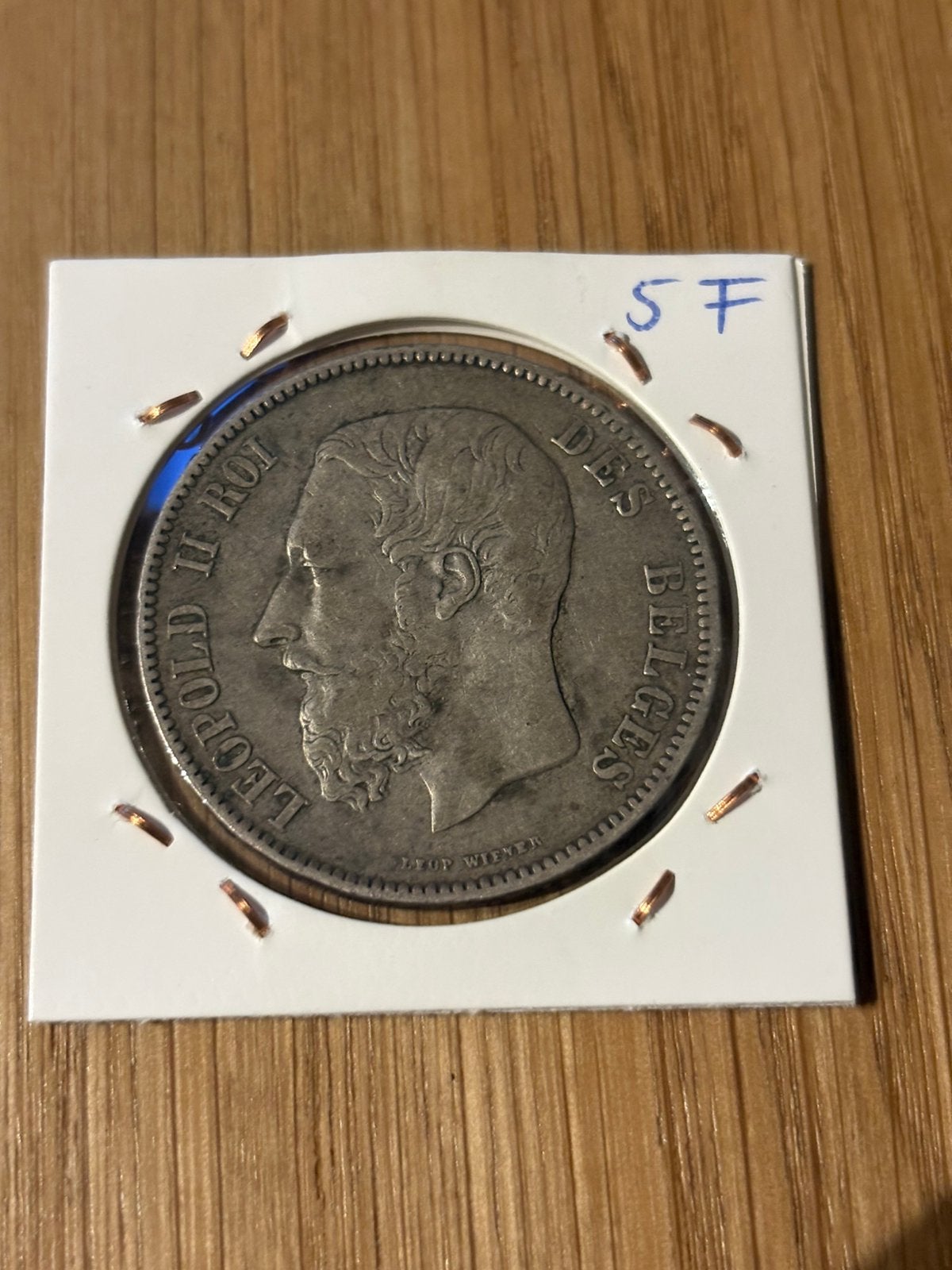 Belgie 5 Frank 1873 2, Postzegels en Munten, Zilver, Ophalen of Verzenden, Losse munt, Zilver