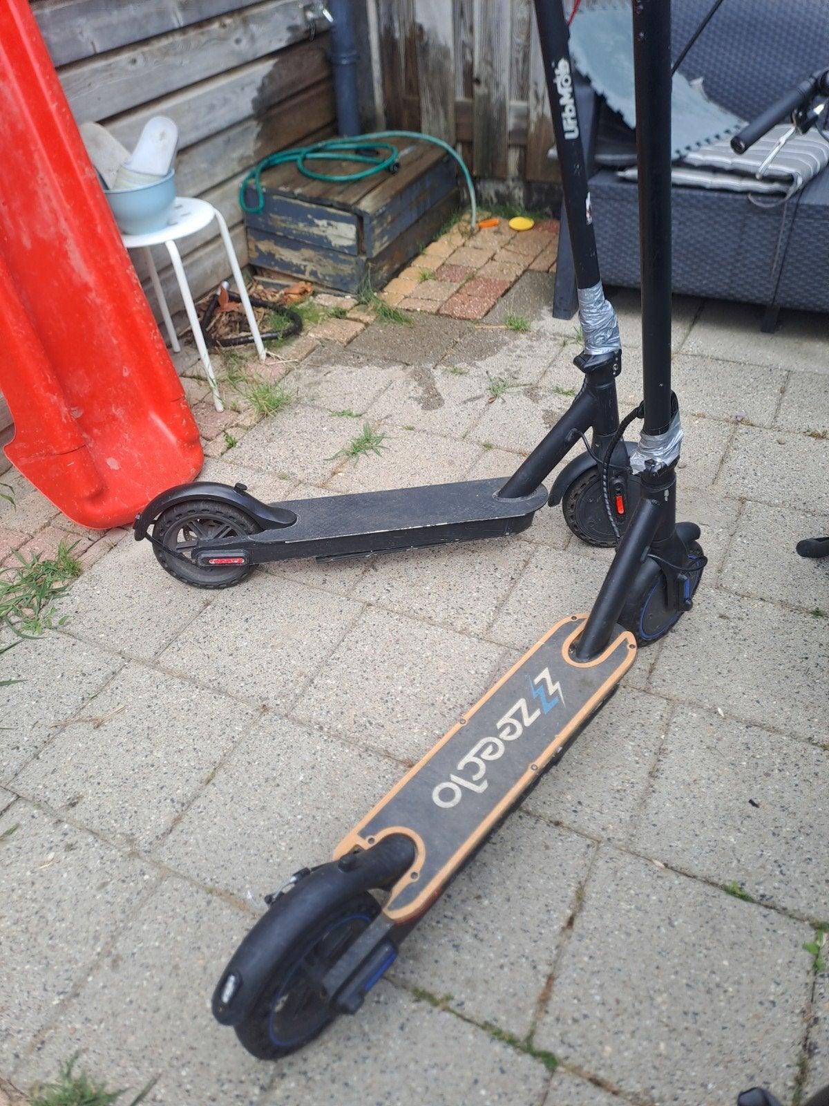 Twee gebruikte elektrische steps (UrbanMob en Zeecio), Ophalen of Verzenden, Gebruikt, Elektrische step (E-scooter), UrbanMob, Zeecio