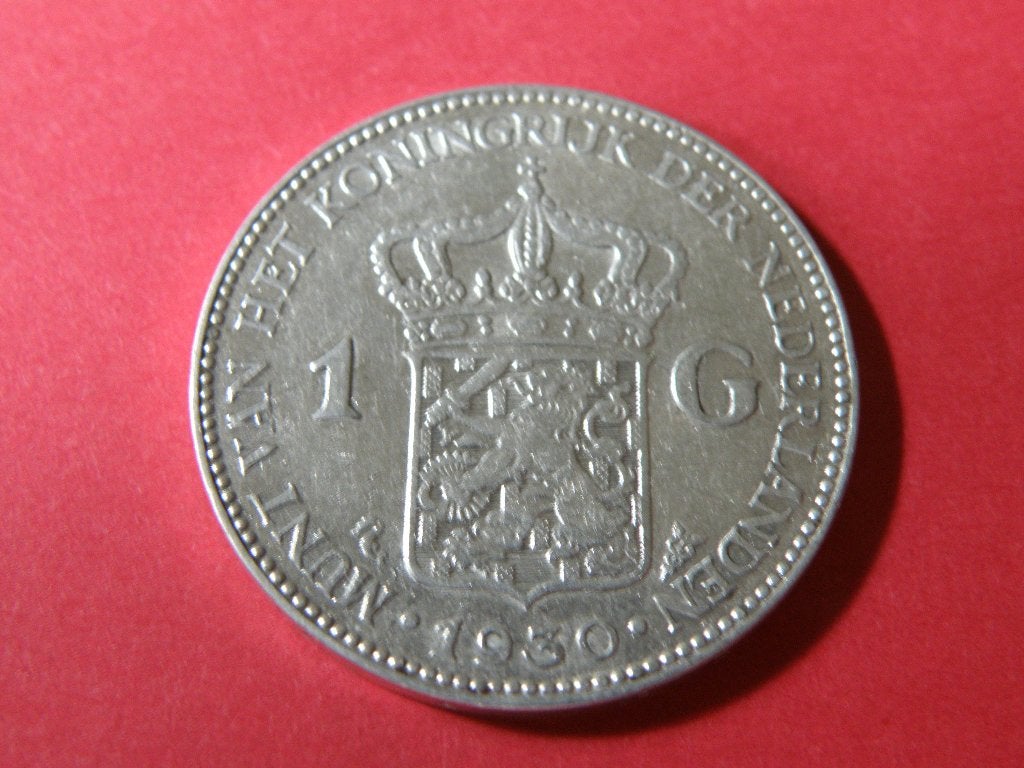 Nederland 1 Gulden 1930 zilver, 1 gulden, Verzenden, Zilver, Koningin Wilhelmina