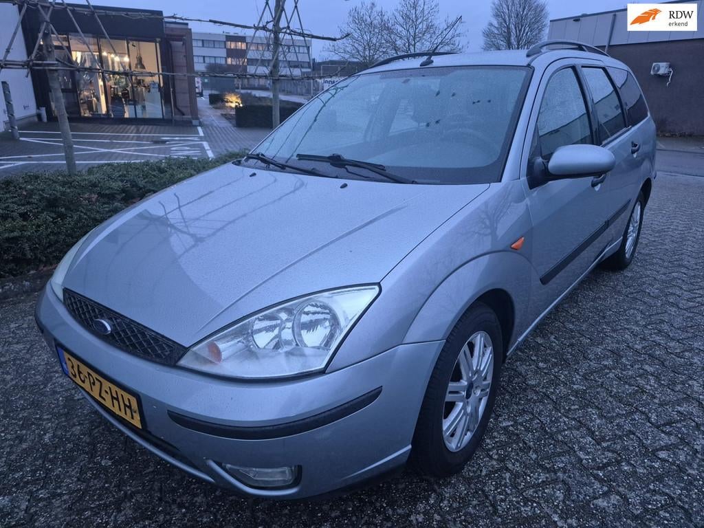 Ford Focus Wagon 1.6-16V 2005 vol leer apk dec 2026, Auto's, 1596 cc, Gebruikt, Zwart, 4 cilinders