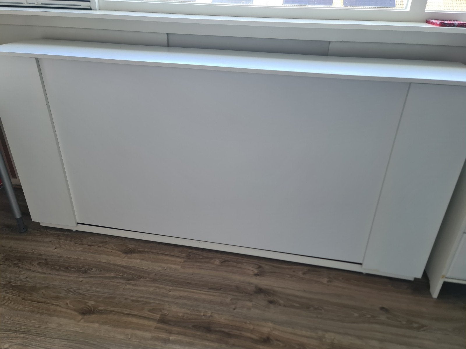 Opklapbed / Wandbed - Wit, Eenpersoons, Huis en Inrichting, Slaapkamer | Bedden, Ophalen, Gebruikt, Eenpersoons, Wit