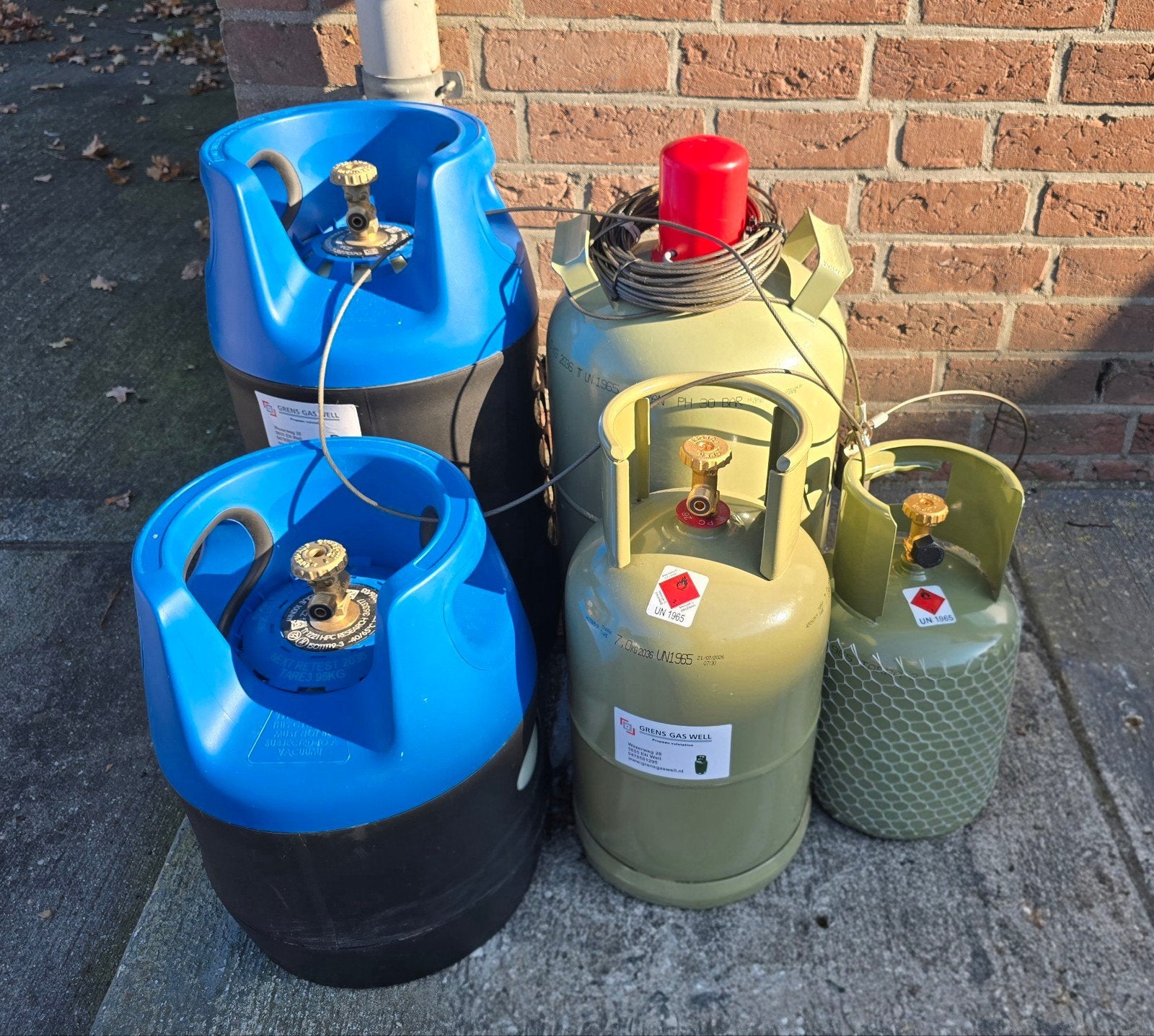 Propaan gasflessen diverse maten, Ophalen, Nieuw