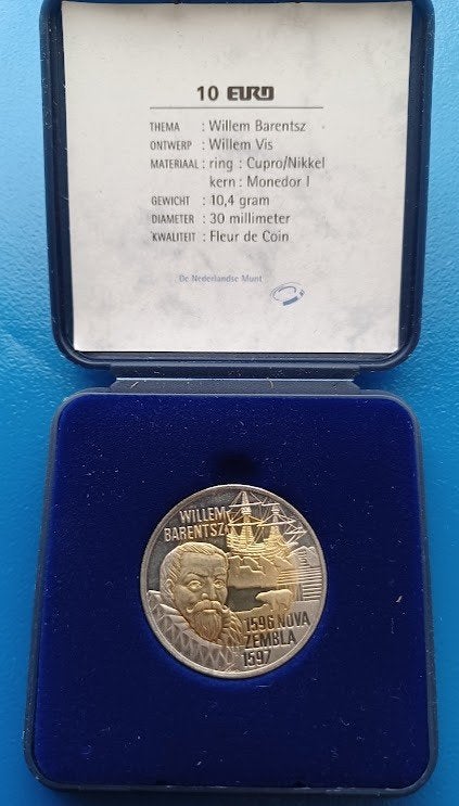 10 Euro Nederland 1996 - Willem Barentsz in doosje FDC, Verzenden, Overige materialen, Nederland