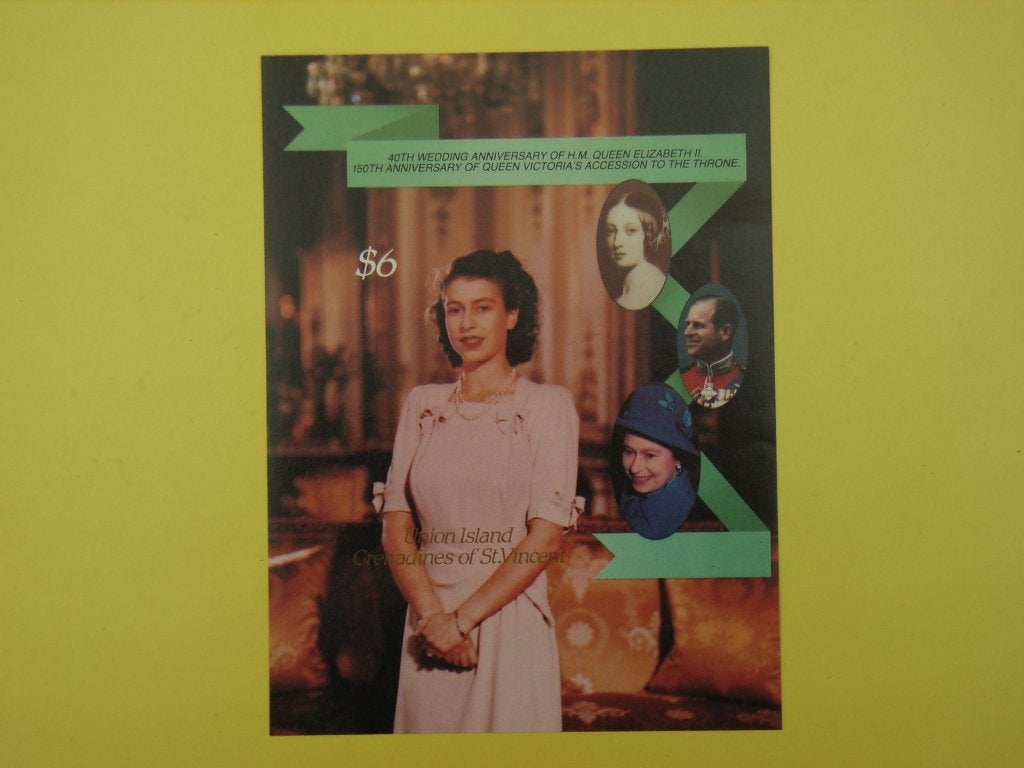 B  St vincent 40e huwelijksdag queen elisabeth pf, Ophalen of Verzenden, Postfris, Koningshuis