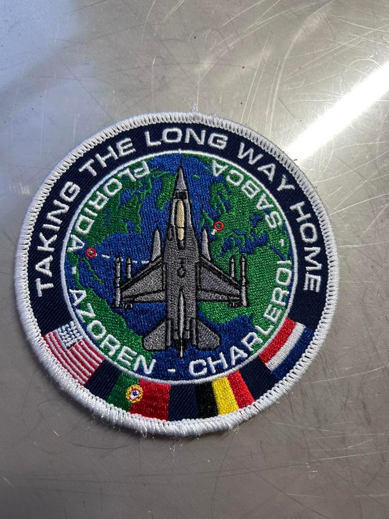 Patch badge f-16 luchtmacht, Ophalen of Verzenden, Zo goed als nieuw, Patch, Badge of Embleem