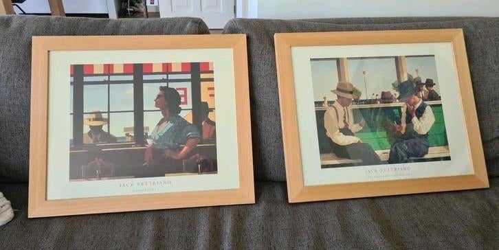 2 houten schilderijlijsten 47x57. Jack Vettriano. 2 of p.st, Ophalen, Hout, Minder dan 50 cm, Minder dan 50 cm