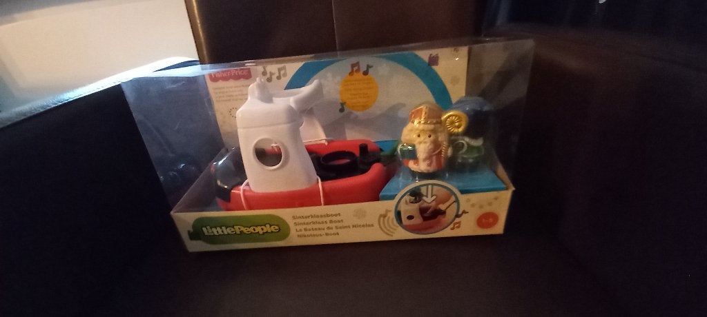 Fisher-Price little people Sinterklaas boot met muziek Nieuw, Ophalen of Verzenden, Nieuw, Speelset, Met geluid