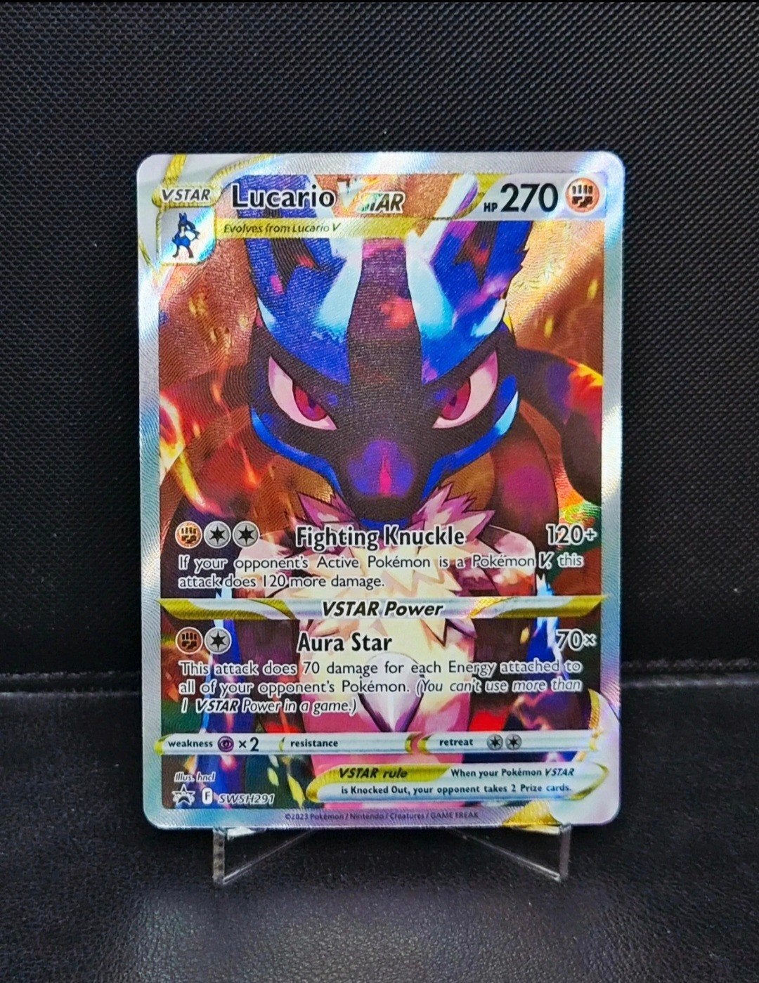 Lucario VSTAR SWSH291 Promo kaart 2023 NM, Ophalen of Verzenden, Zo goed als nieuw