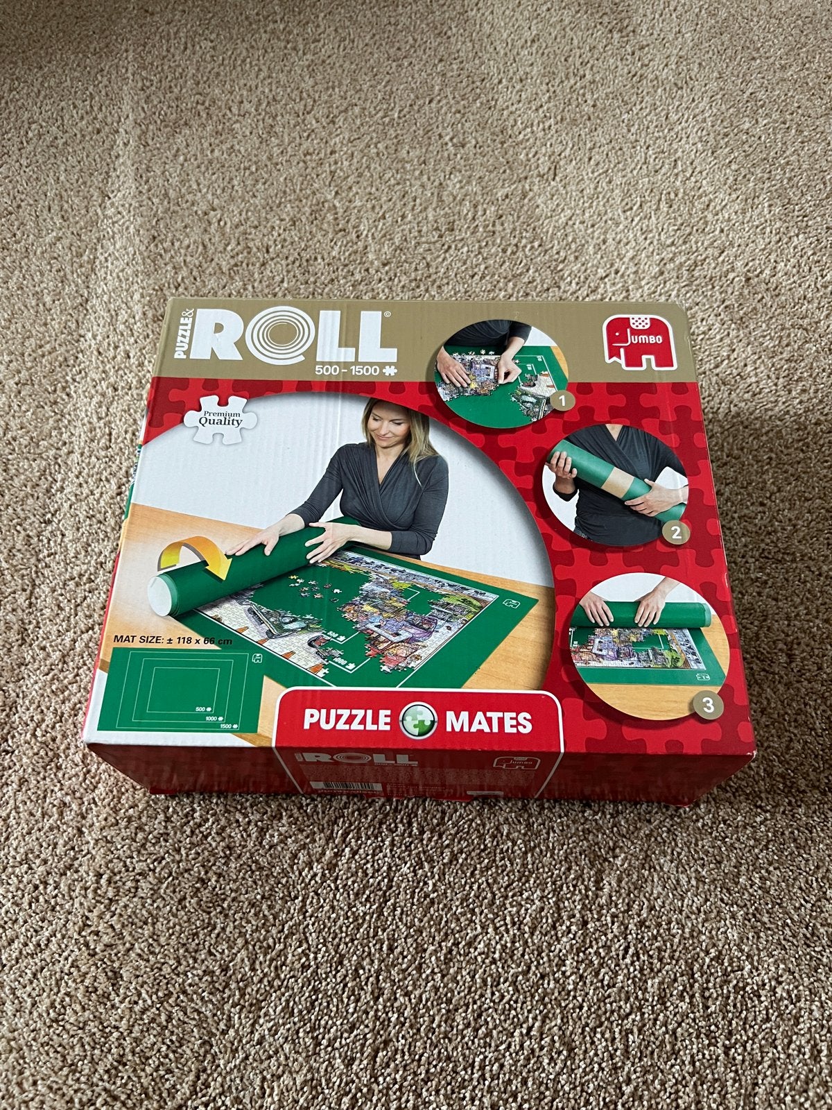 Jumbo Puzzle Roll - Puzzelmat voor 500-1500 stukjes, Ophalen of Verzenden, 500 t/m 1500 stukjes, Zo goed als nieuw, Legpuzzel