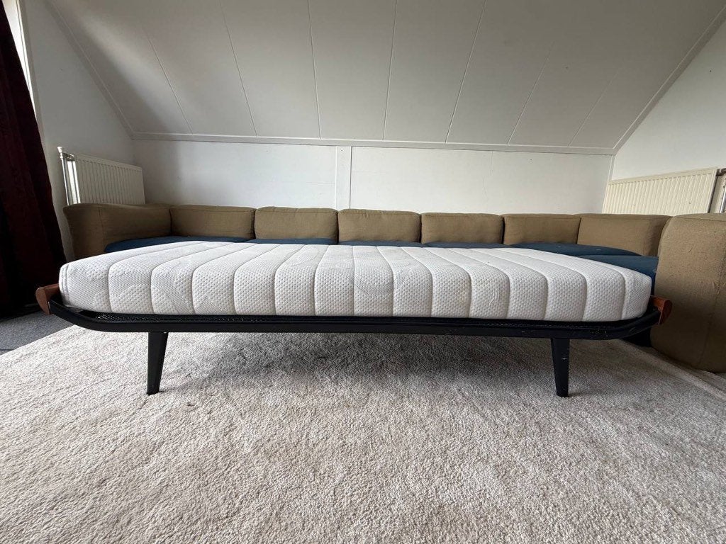 Originele Auping Cleopatra + Auping matras – €300, Ophalen, Gebruikt, Eenpersoons, Zwart