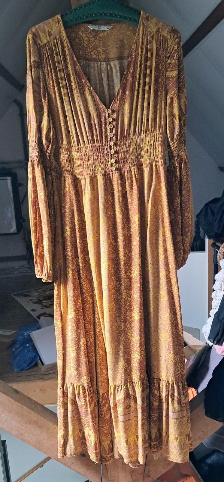 Bohemian/ Ibiza jurk. Maat m/l, Ophalen of Verzenden, Zo goed als nieuw, Maat 38/40 (M), Onder de knie