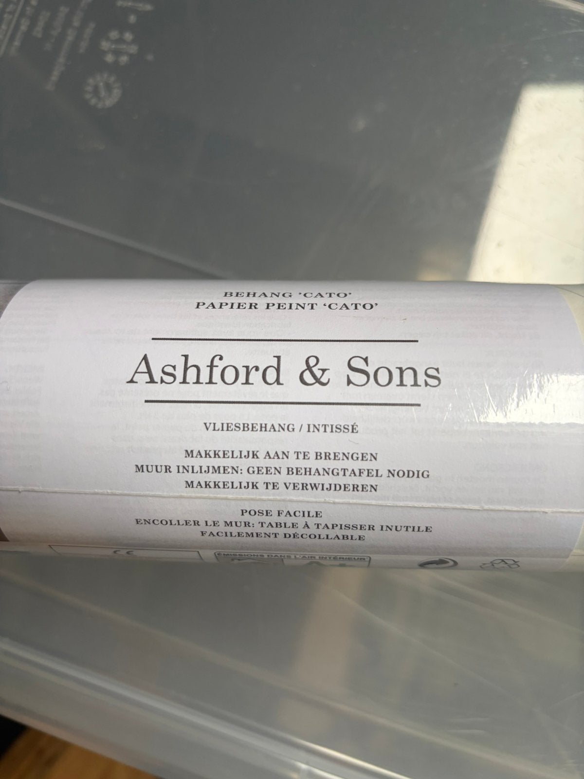 Ashford & son behang 3x, Huis en Inrichting, Stoffering | Behang, Ophalen, Glasvezelbehang