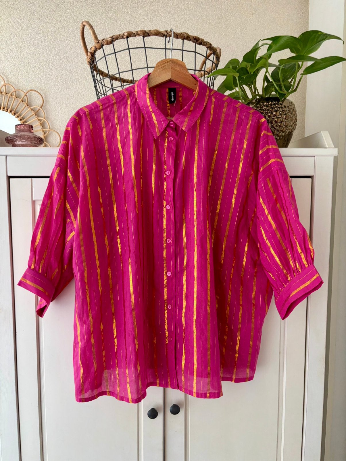 Eksept katoenen blouse maat xl, Ophalen of Verzenden, Zo goed als nieuw, Maat 42/44 (L), Roze