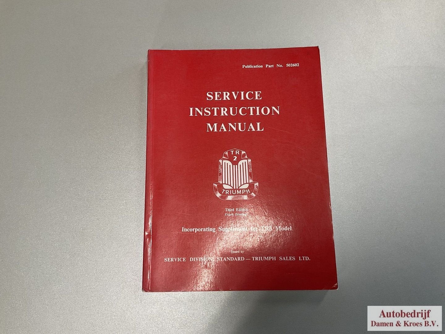 Service Instruction Manual Triumph TR2 & TR3 502602, Ophalen of Verzenden