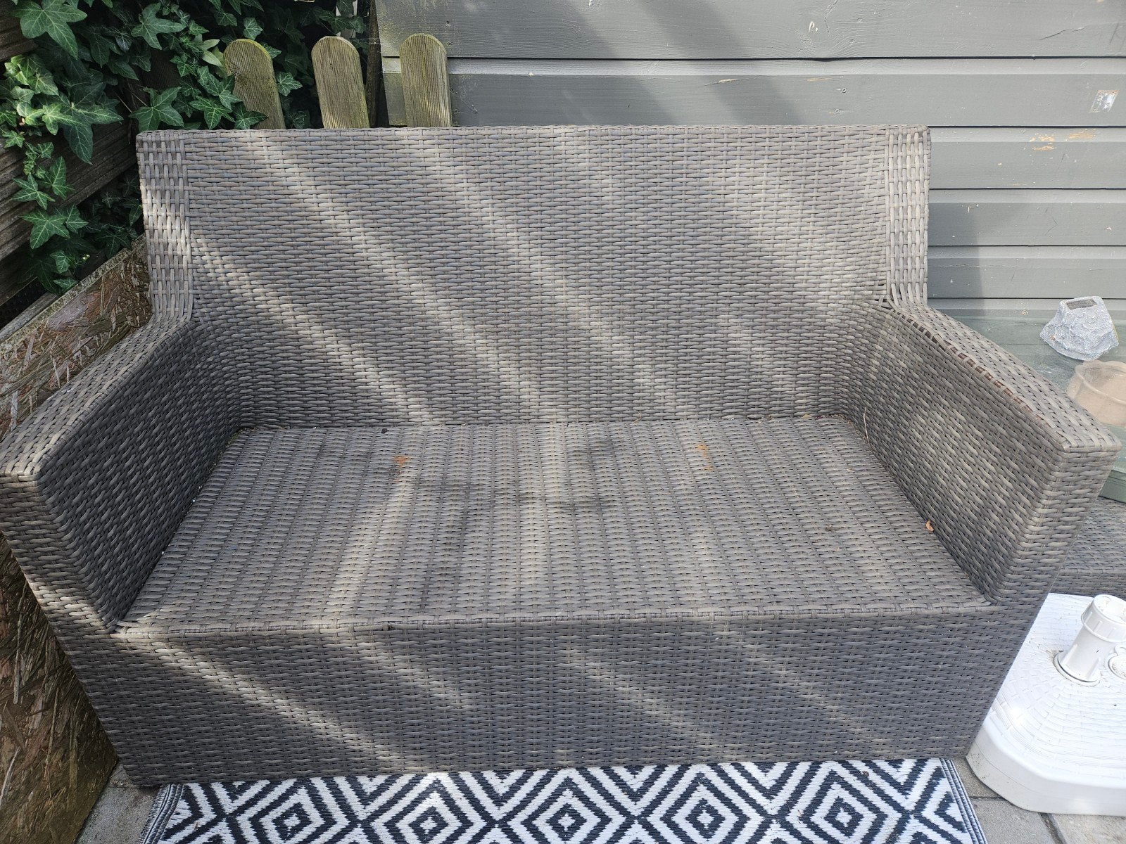 Tuinset: bank, 2 stoelen en tafel, 4 zitplaatsen, Gebruikt, Bank, Ophalen of Verzenden
