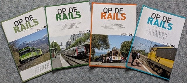 NVBS treinenbladen Op de Rails, Ophalen of Verzenden, Gebruikt, Trein, Boek of Tijdschrift