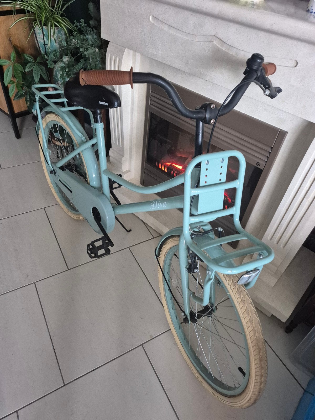 stevige 22inch Omafiets mintgroen 50€ terugtraprem, Fietsen en Brommers, Ophalen, Terugtraprem, 22 inch, Gebruikt