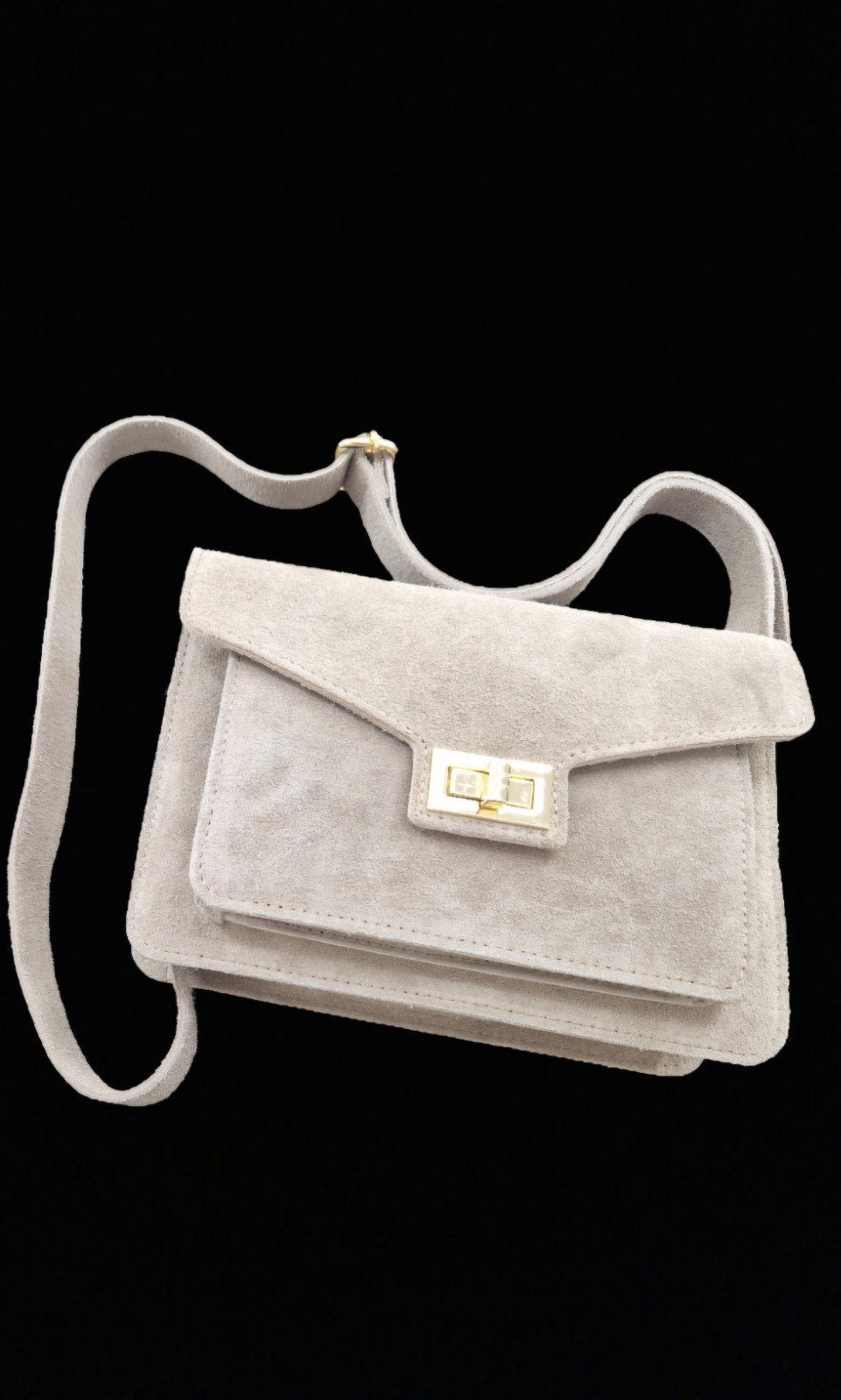Suede beige tas., Ophalen of Verzenden, Nieuw, Beige, Schoudertasje