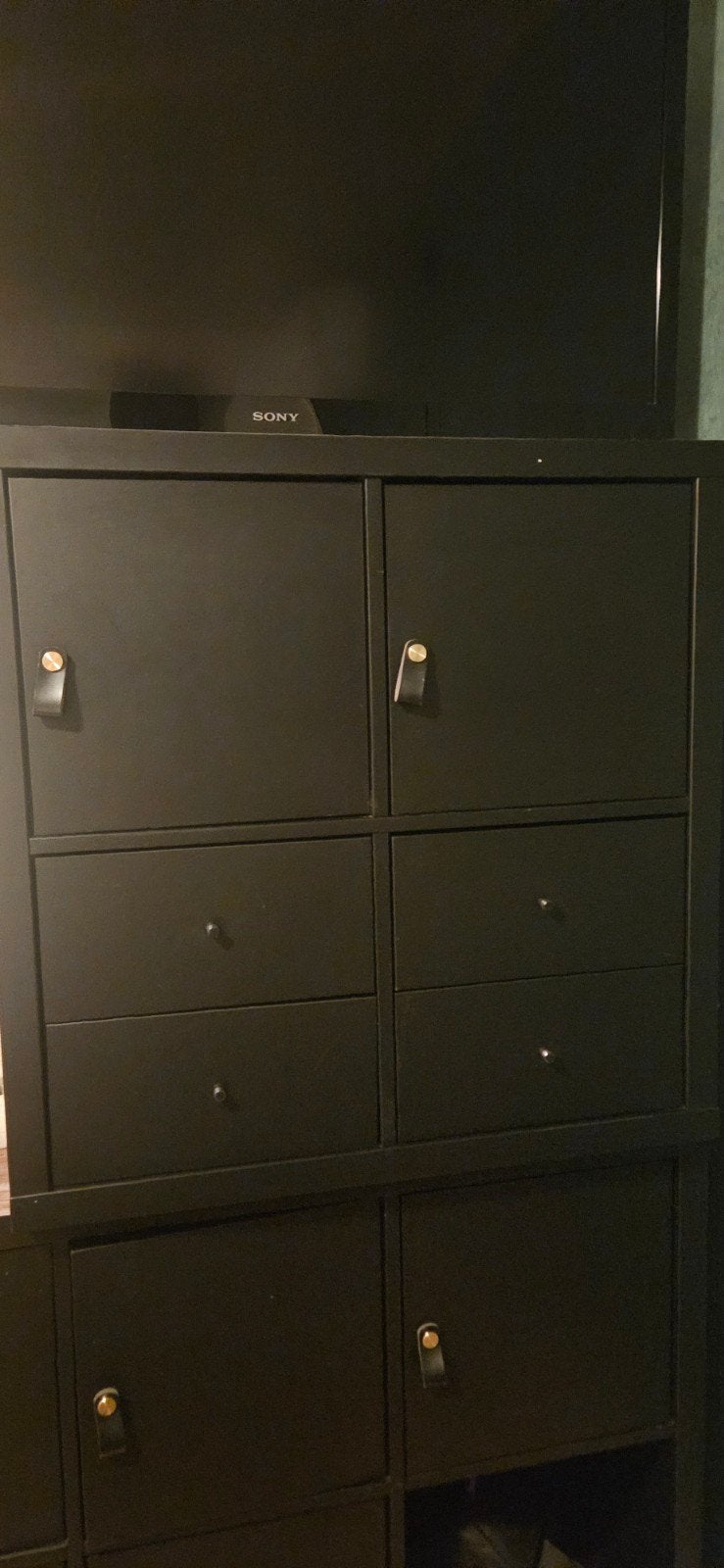 IKEA Kallax kast 4 vakken met lades en deurtjes (gepimpt), Ophalen, Overige materialen, Gebruikt, 50 tot 100 cm