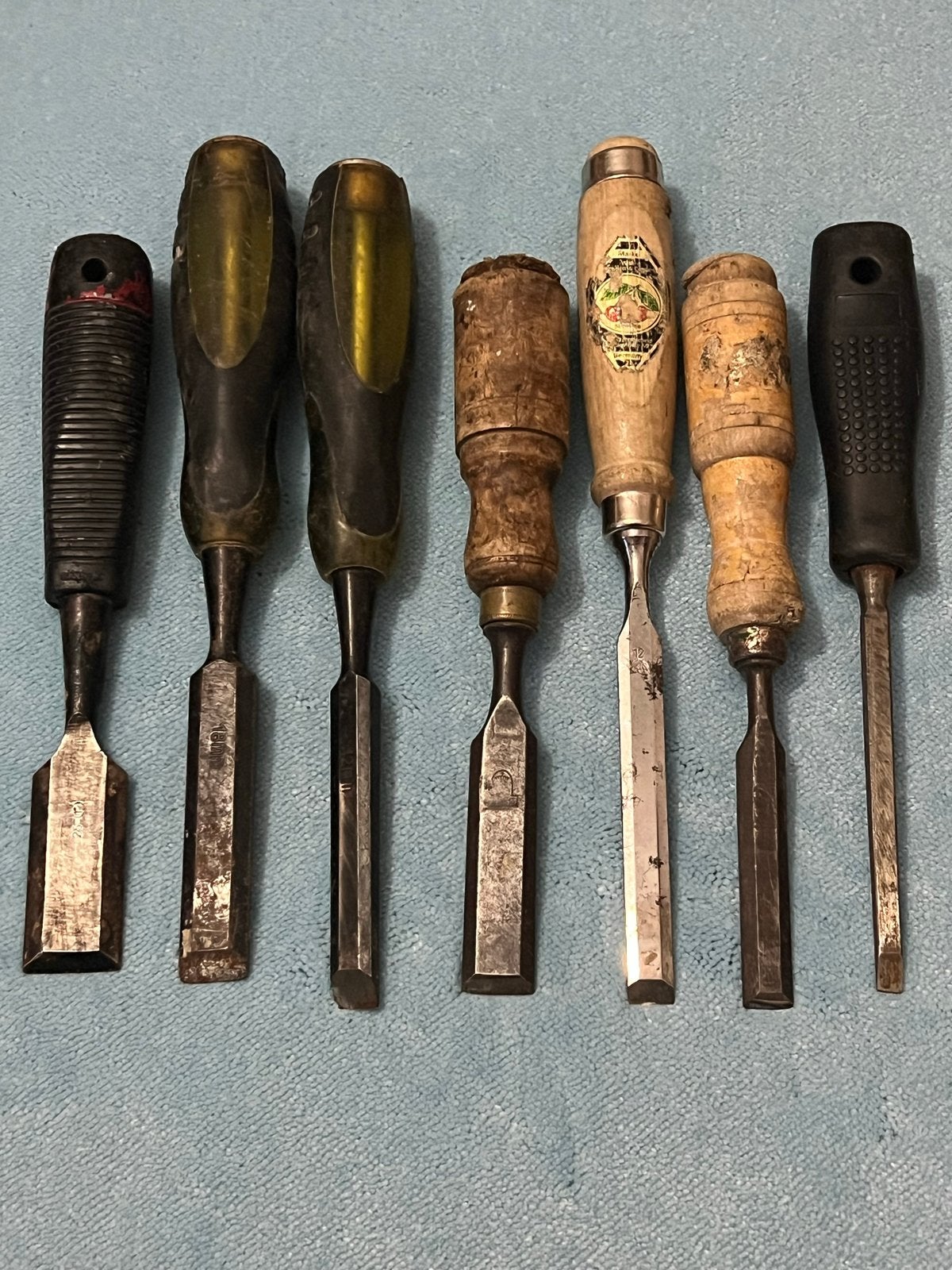 Set van 7 diverse beitels - houtbewerking gereedschap, Ophalen of Verzenden