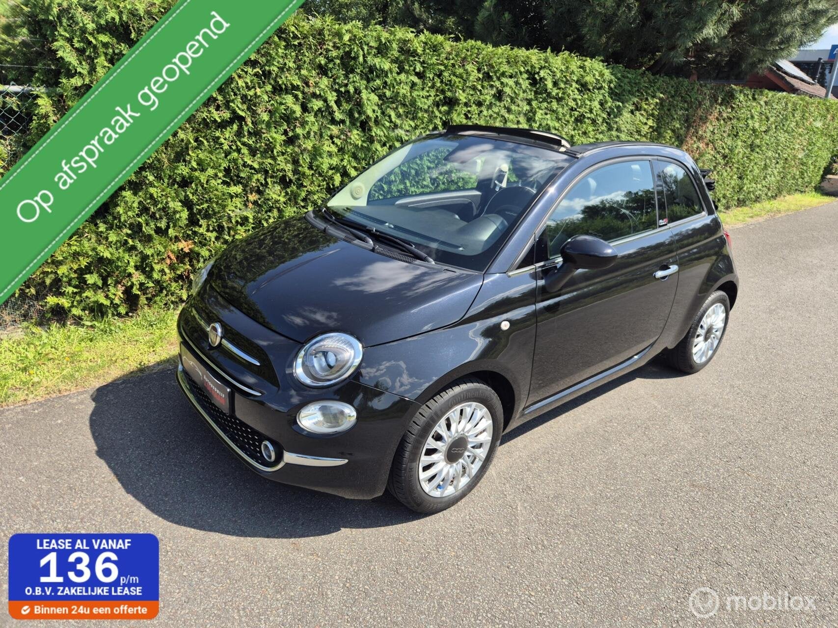 Fiat 500 C 1.2 Lounge Navi Cruise control Pdc Airco, Voorwielaandrijving, Stof, Gebruikt, 4 cilinders