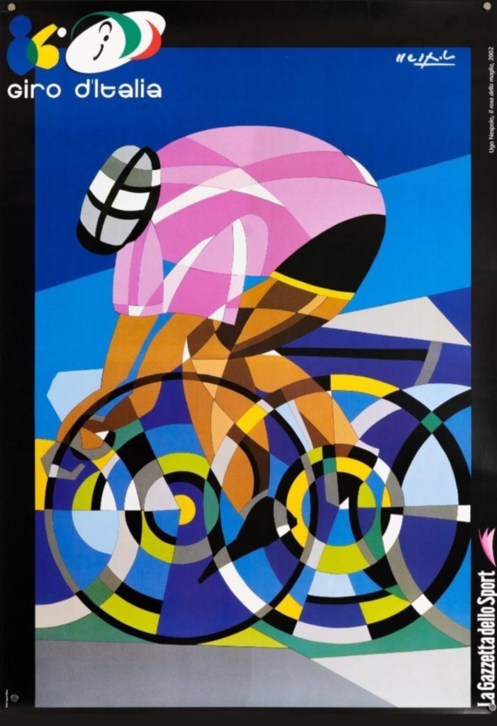 Ugo Nespolo - Giro d'Italia 2002, Rechthoekig Staand, Ophalen of Verzenden, Zo goed als nieuw, Sport