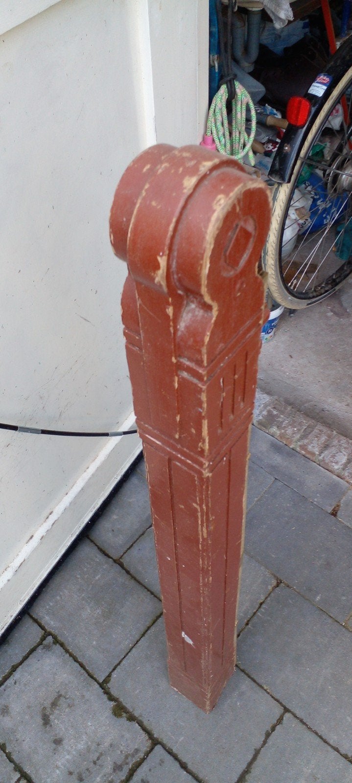 Art deco houten hoekpaal/ spijltjes, Doe-het-zelf en Verbouw, Hout en Planken, Ophalen, Gebruikt, Minder dan 25 mm, Minder dan 200 cm