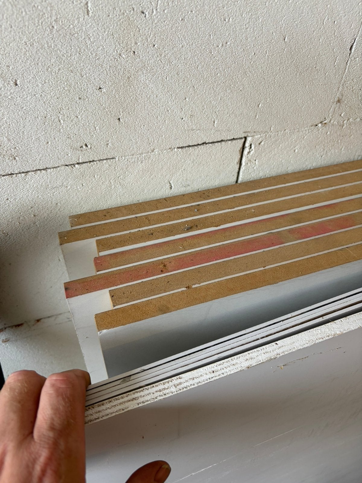 Wit gegrond mdf 18mm, Ophalen, Nieuw