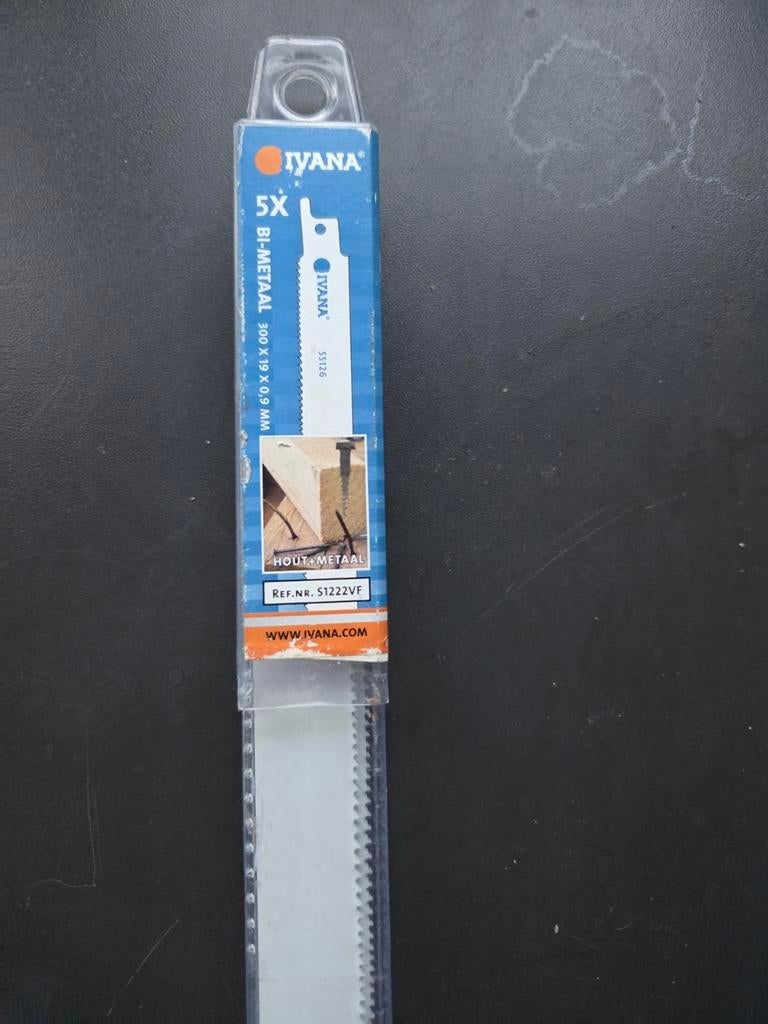 Ivana reciprozaagbladen, 5 stuks, metaal 300x19x0,9 mm, Ophalen of Verzenden, Nieuw