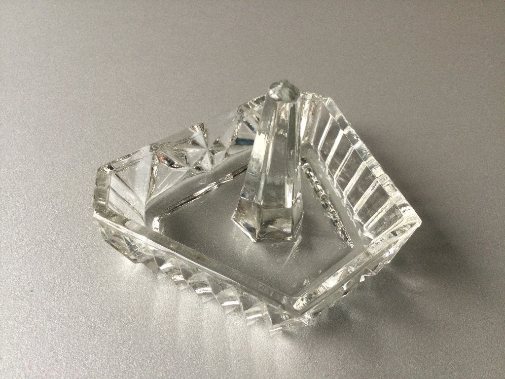 Vintage ringenbakje van persglas, Antiek en Kunst, Ophalen of Verzenden