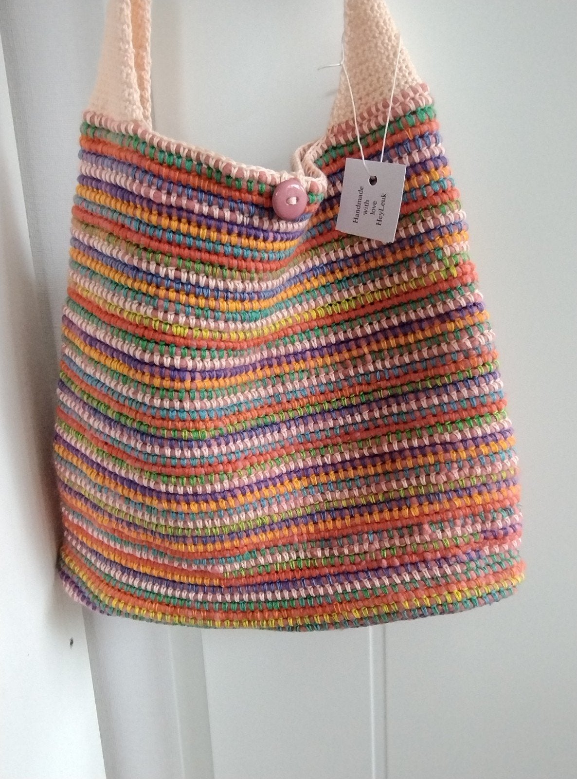 ✨Handgemaakte gehaakte vintage boho kleurrijke schoudertas, Ophalen of Verzenden, Nieuw, Overige kleuren