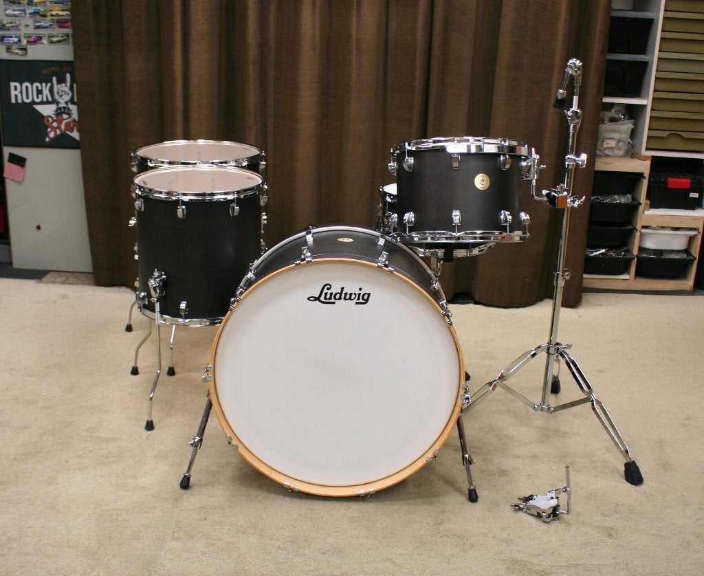 drumstel: ludwig continental zep black satin 26/14/16/18/14s, Ophalen, Zo goed als nieuw, Jouwdrumstel@gmail.com, Ludwig