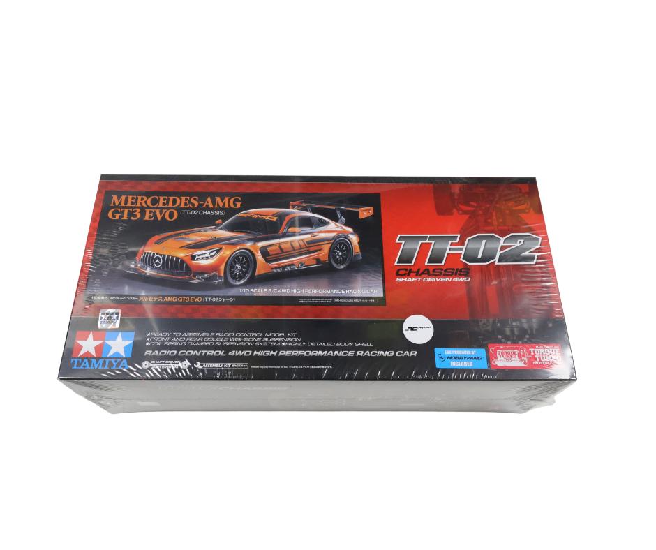 Tamiya 58750 1:10 RC Mercedes-AMG GT3 EVO TT-02, Hobby en Vrije tijd, Modelbouw | Radiografisch | Auto's, Nieuw, Auto onroad, Elektro