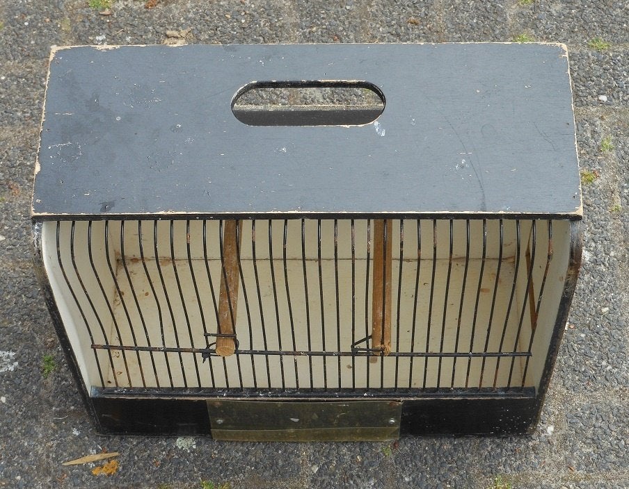 Te koop transport / tentoonstellingskooitje vogels, Ophalen, Gebruikt, Hout