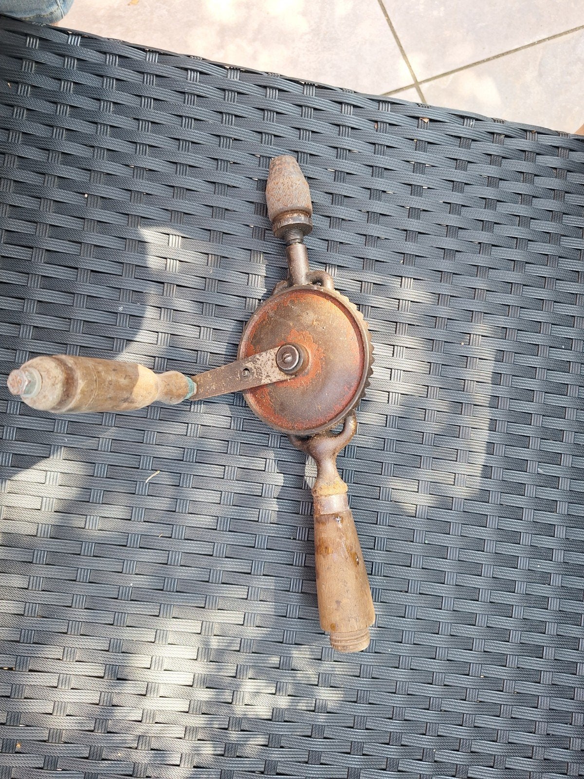 Antieke handboor - Vintage gereedschap, Ophalen of Verzenden