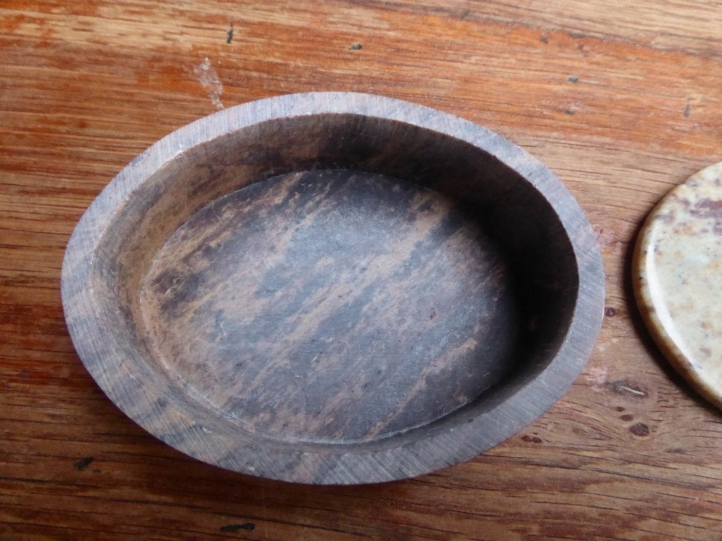 Ovaal marmeren doosje met deksel, Ophalen of Verzenden
