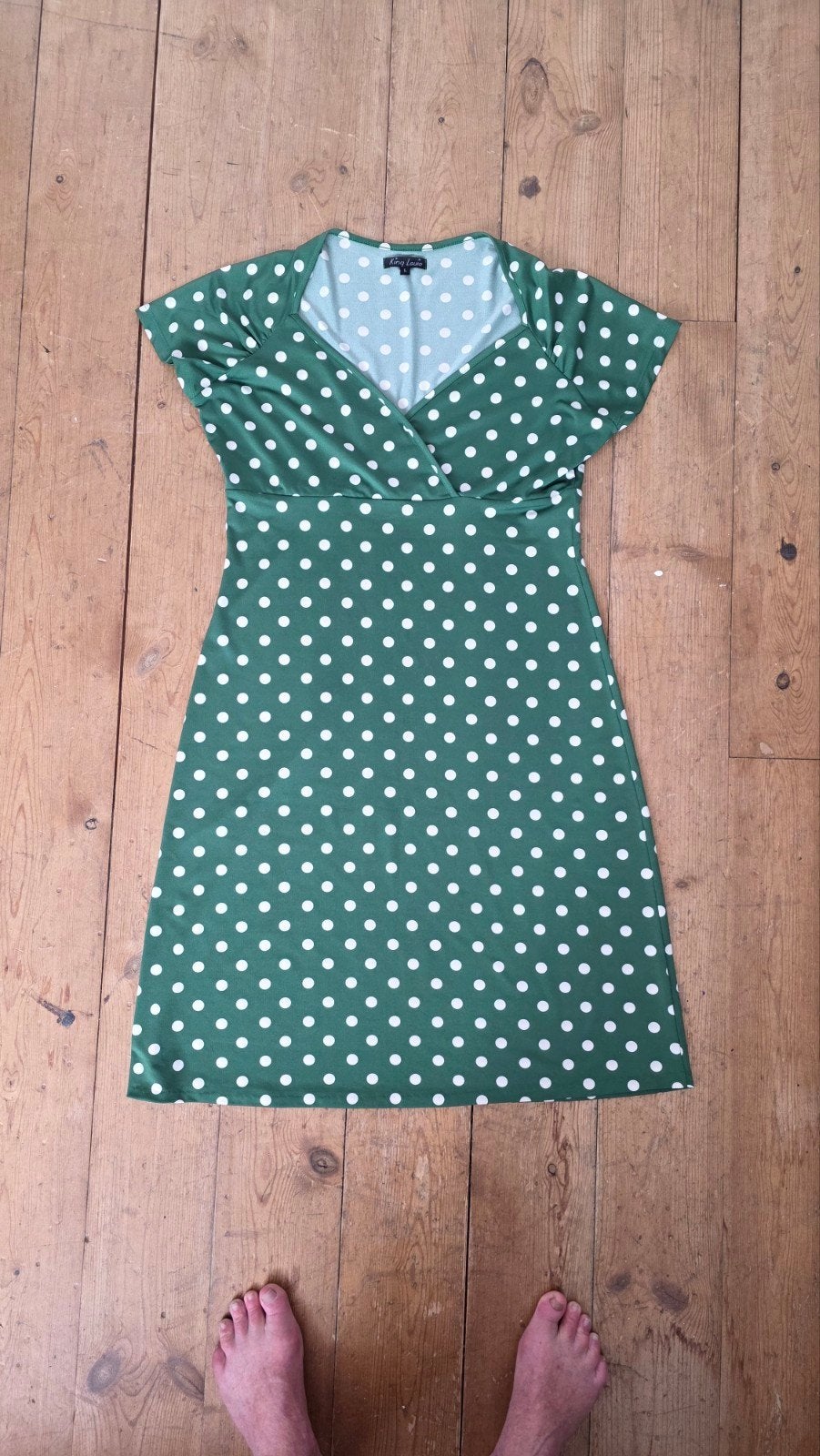 King Louie jurk mt L, Kleding | Dames, Maat 38/40 (M), Ophalen of Verzenden, Zo goed als nieuw, Knielengte